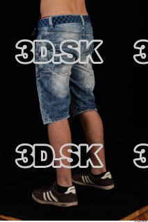 Leg blue short jeans black shoes of Ross 0004